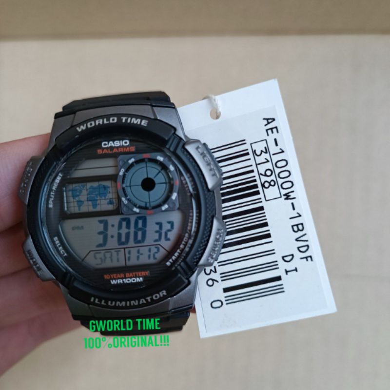 CASIO AE1000W1B/AE1000W1BVDF/AE1000W/AE1000W Shopee Malaysia