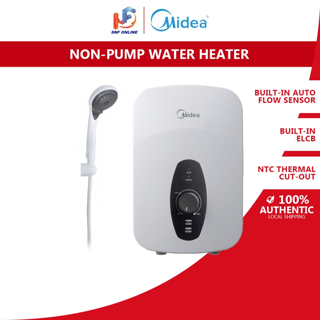 Midea Water Heater Non Pump MWH-38Q-WH MWH-38Q-GY