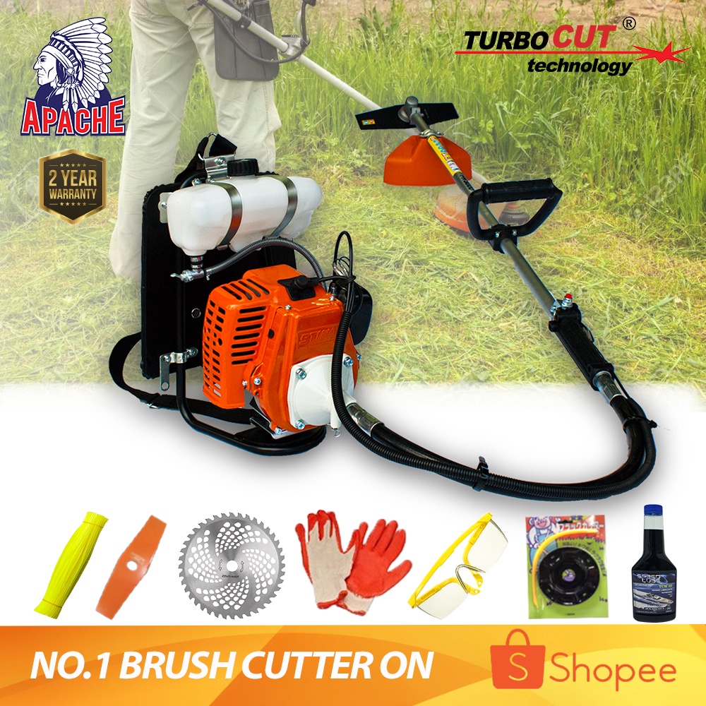 APACHE TurboCUT® BG328 | MEGA Heavy Duty Mesin Potong Rumput | Backpack Brush Cutter | Grass Trimmer | 2 TAHUN WARRANTY