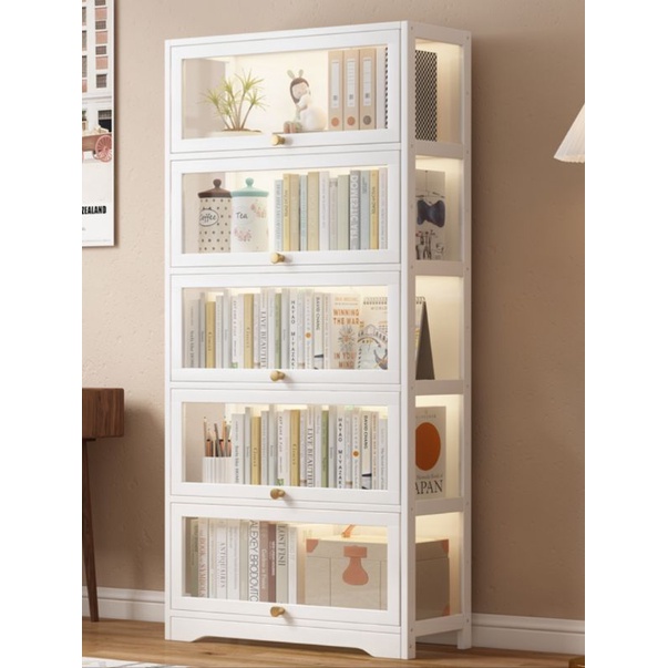 Bookcase floortoceiling dustproof modern minimalist net red