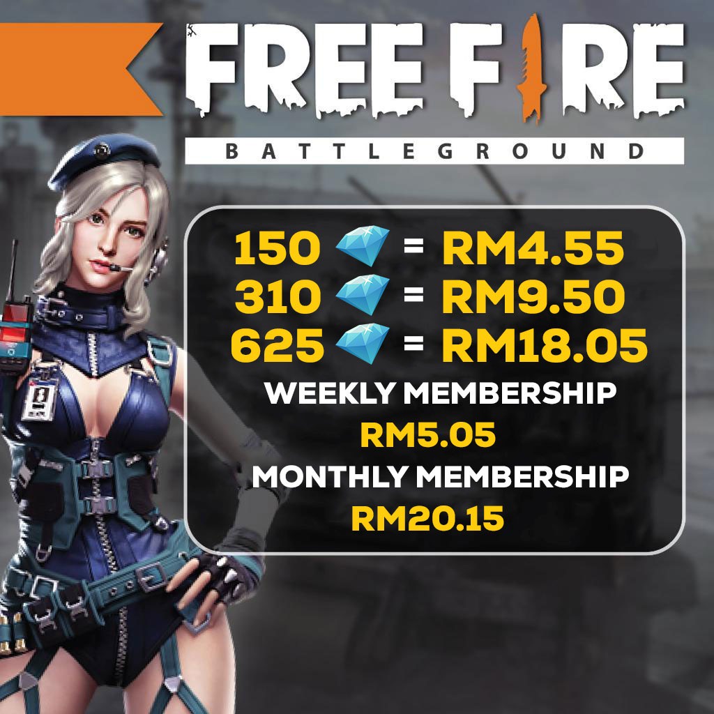 100 diamond price in free fire