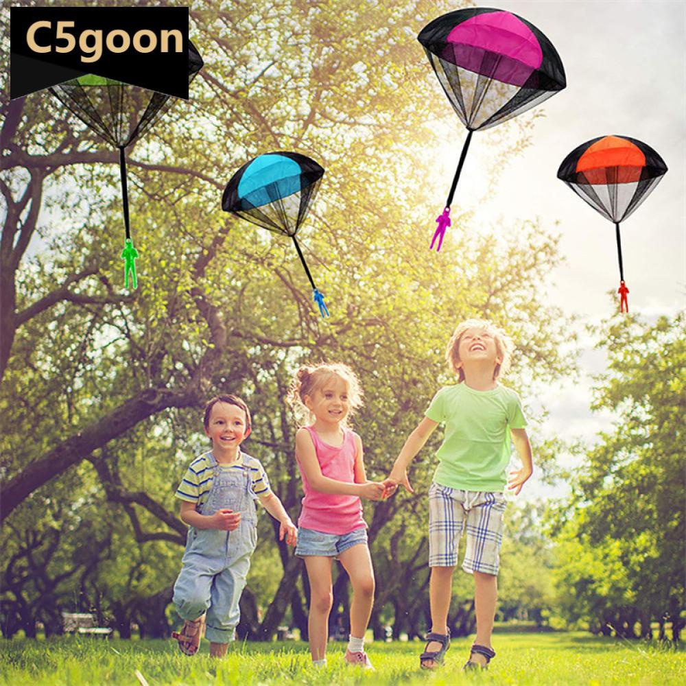 C5GOON Outdoor Game Child Hand Throwing Parachute Flying Toy Tangle-free Throw Landing Mini Camouflag Kids Outdoor Toys G8W5