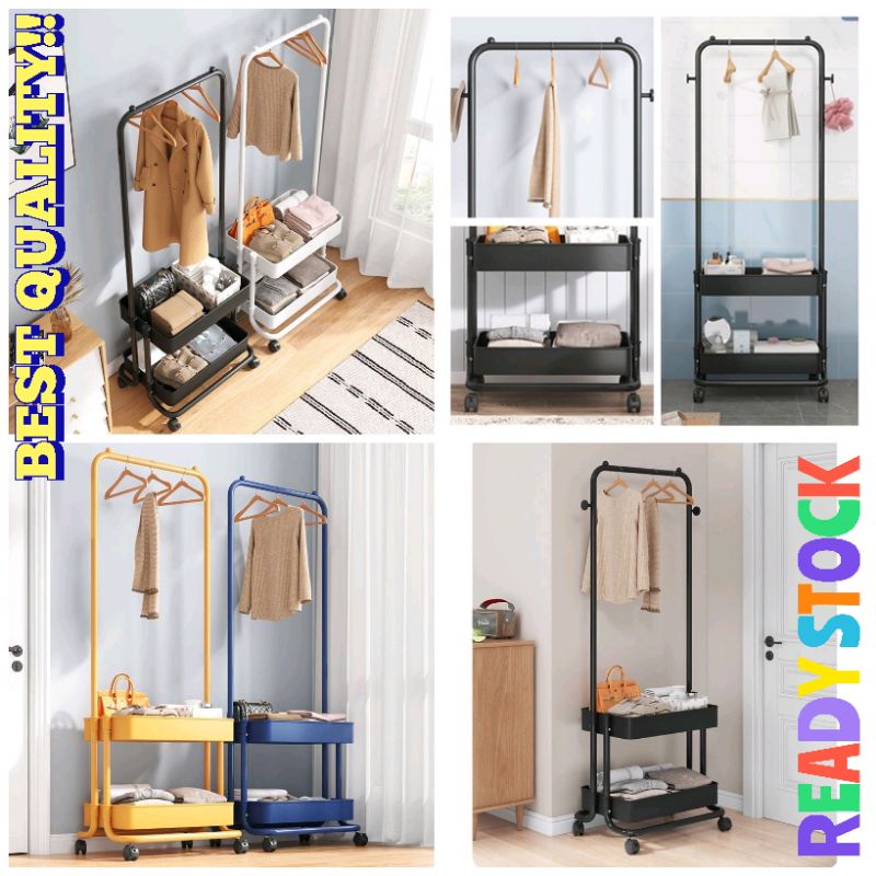 almari rak besi modern design ikea deco 2Tier Home Indoor & Outdoor