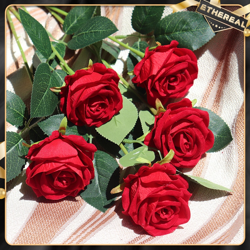 Premium Rose Velvet Rose Artificial flower High-fidelity Rose For Decor
