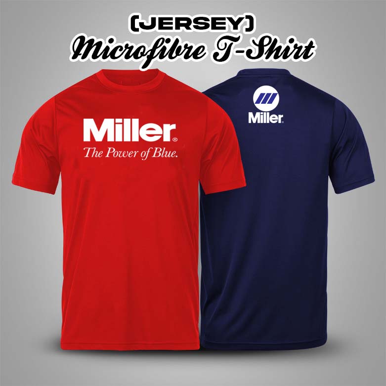 Miller Welding Equipment Tshirt Mircofiber Jersey Dry Fit