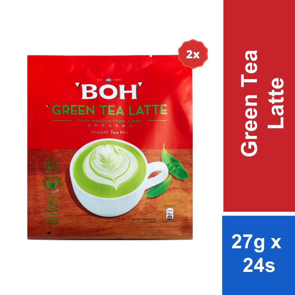 [Buy 2 RM28] Boh Green Tea Latte (12s x 27g) 324g Shopee Malaysia