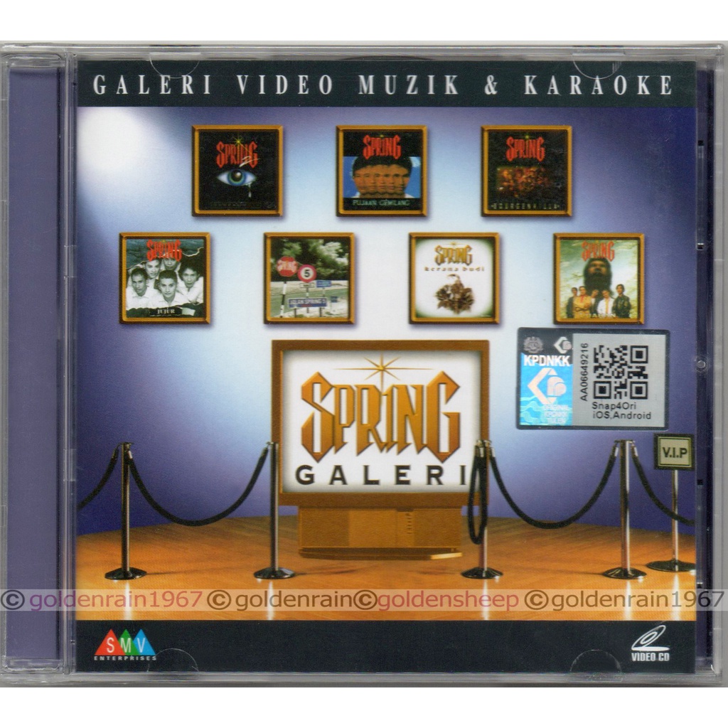 SPRING (Ameng) - Galeri (Butakah Cinta & Kita Ditakdirkan Jatuh Cinta) 1999 SONY MUSIC VIDEO MUZIK KARAOKE VCD (ROCK)