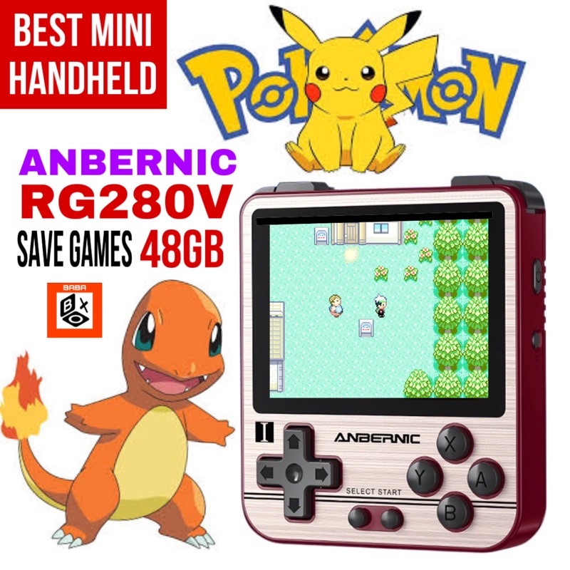 RG280V anbernic pokemon open source handheld 48GB retro pocket mini
