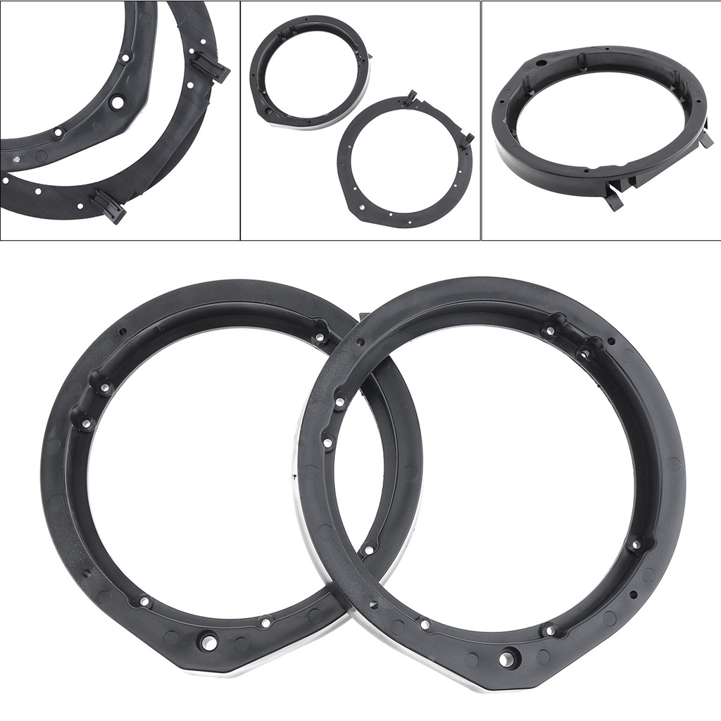2Pcs 6.5 Inch Solid Speaker Spacer Rings – ABS Plastic Adapter Washers For Car Audio Upgrade & Repair (Black)
