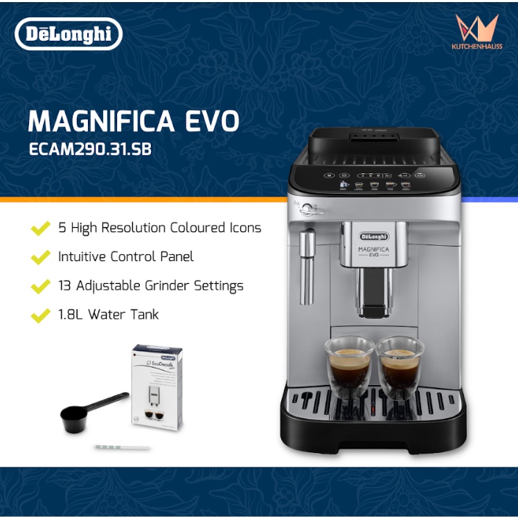 DeLonghi Magnifica Evo Fully Automated Coffee Machine ECAM 290.31.SB