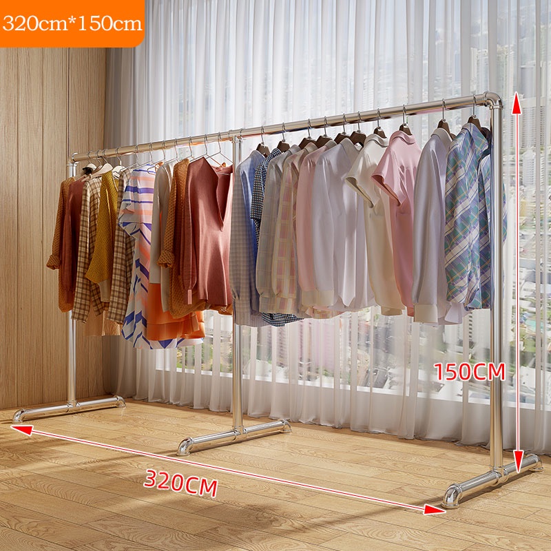 Ready Stock 2m2m Rak Baju Besi Double Drying Rack Stainless Steel Clothes Hanger Ampaian 1557