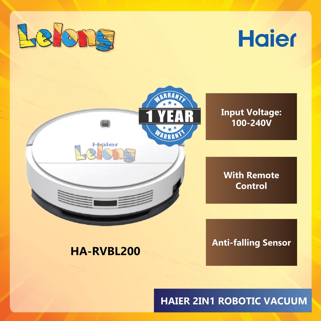HAIER 2 IN 1 ROBOTIC VACUUM CLEANER HARVBL200 HARVBL200 Shopee Malaysia