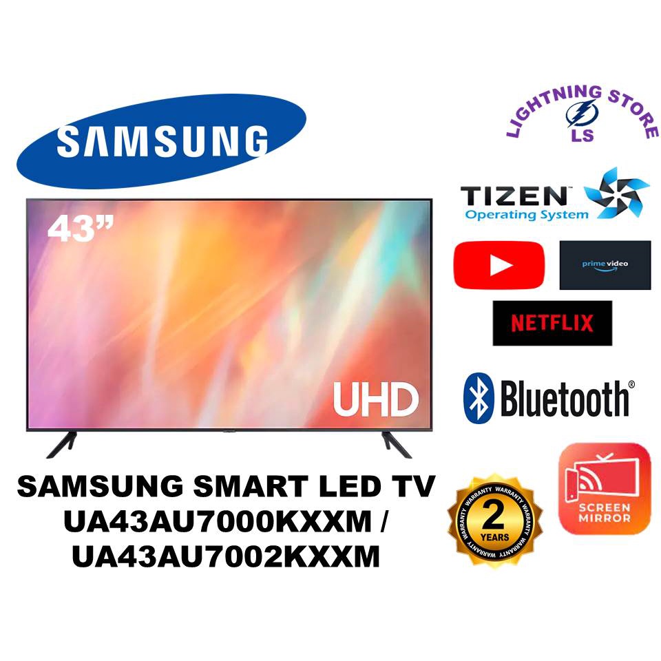 Samsung TV UA43AU7000KXXM/UA43AU7002KXXM 4K UHD Smart TV 43