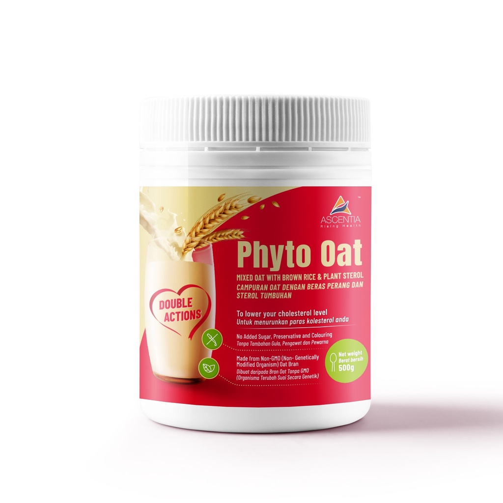 Ascentia Phyto Oat 500g Reduce Cholesterol Oat BetaGlucan Lower Cholesterol (Exp Feb 2024