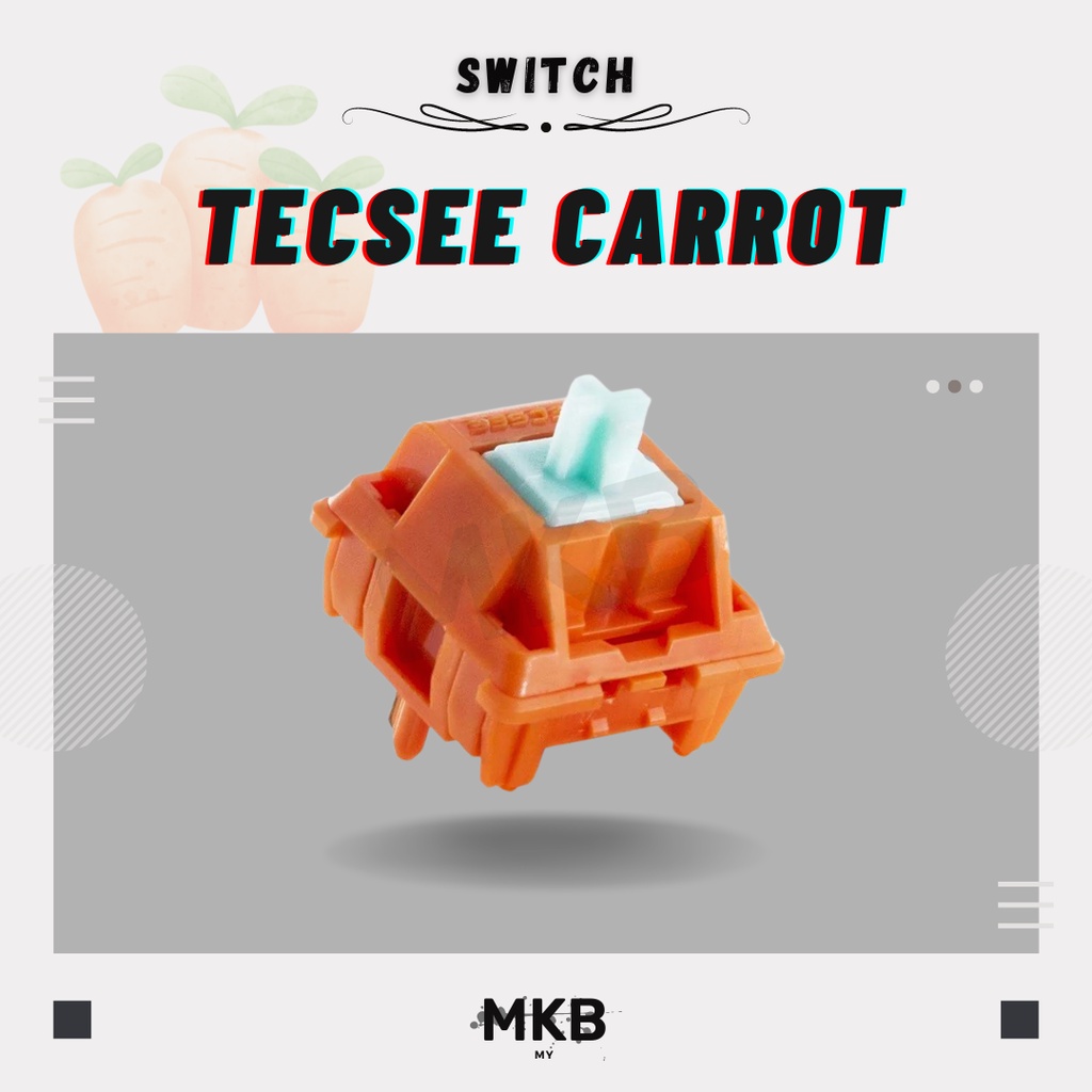 [READY STOCK] Tecsee Carrot Linear Switches Switch for Mechanical or