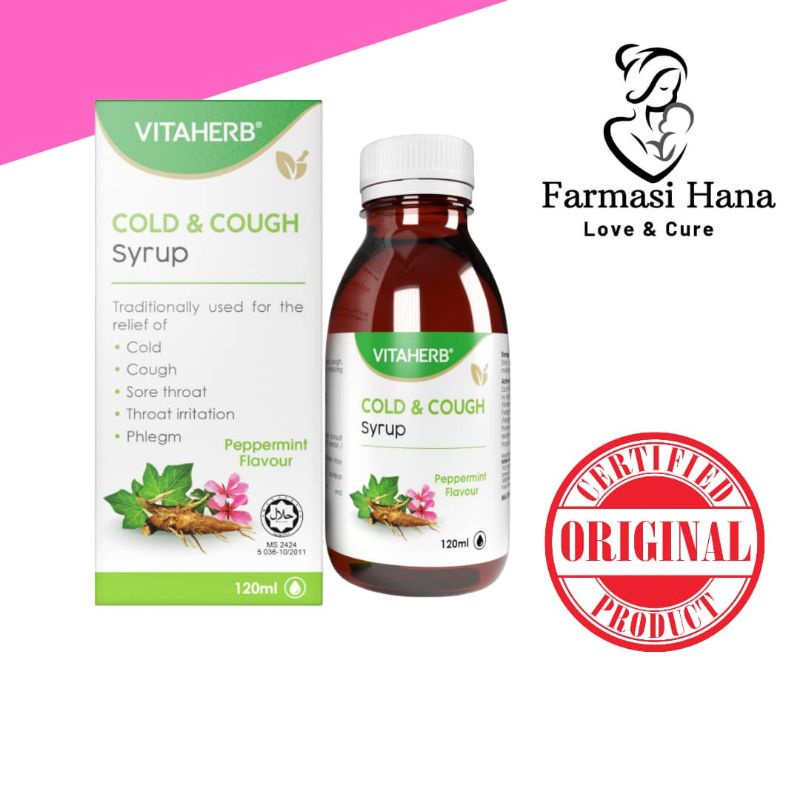 New Vitaherb Cold And Cough Ubat Batuk Berkahak 120ml Shopee Malaysia