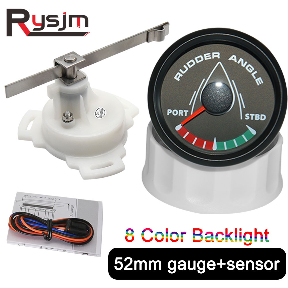 Waterproof 52mm Boat Rudder Angle Indicator 0 190 Ohm With Rudder Angle Sensor Rudder Angle 9877