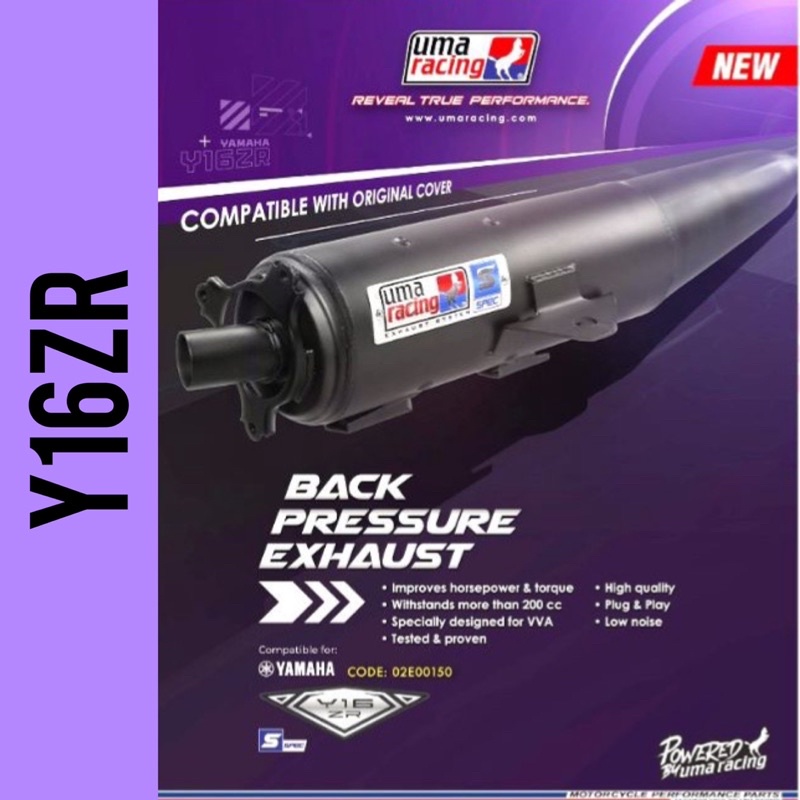 Uma Racing Back Pressure & Tru Pressure Exhaust Y15ZR,Y16 100 ORIGINAL