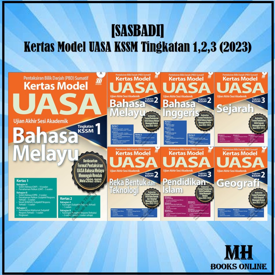 [MH] SASBADI Kertas Model UASA KSSM Tingkatan 1, 2, 3 (2023) Ujian