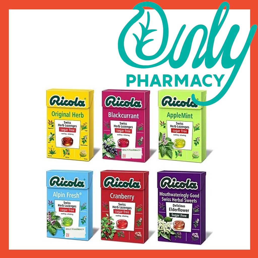Ricola Lozenges 40G (Alpin Fresh/Apple Mint/Cranberry/Elderflowers ...