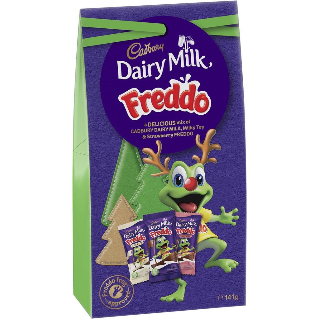 Cadbury Christmas Festive Dairy Milk Freddo Frog Gift Bag 141g Shopee