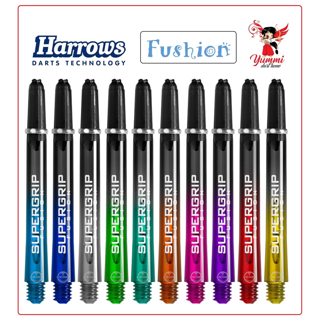 thumbnail image 2 of Harrows Supergrip Spinning Nylon Dart Shafts – 2 Inch, Black/Silver, 3 Per Set 2 of 3