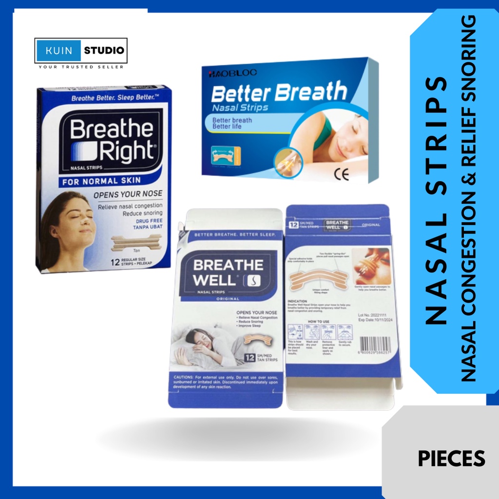 Breathe Right & Breath Well (New Packaging) Nasal Strip Anti Snoring