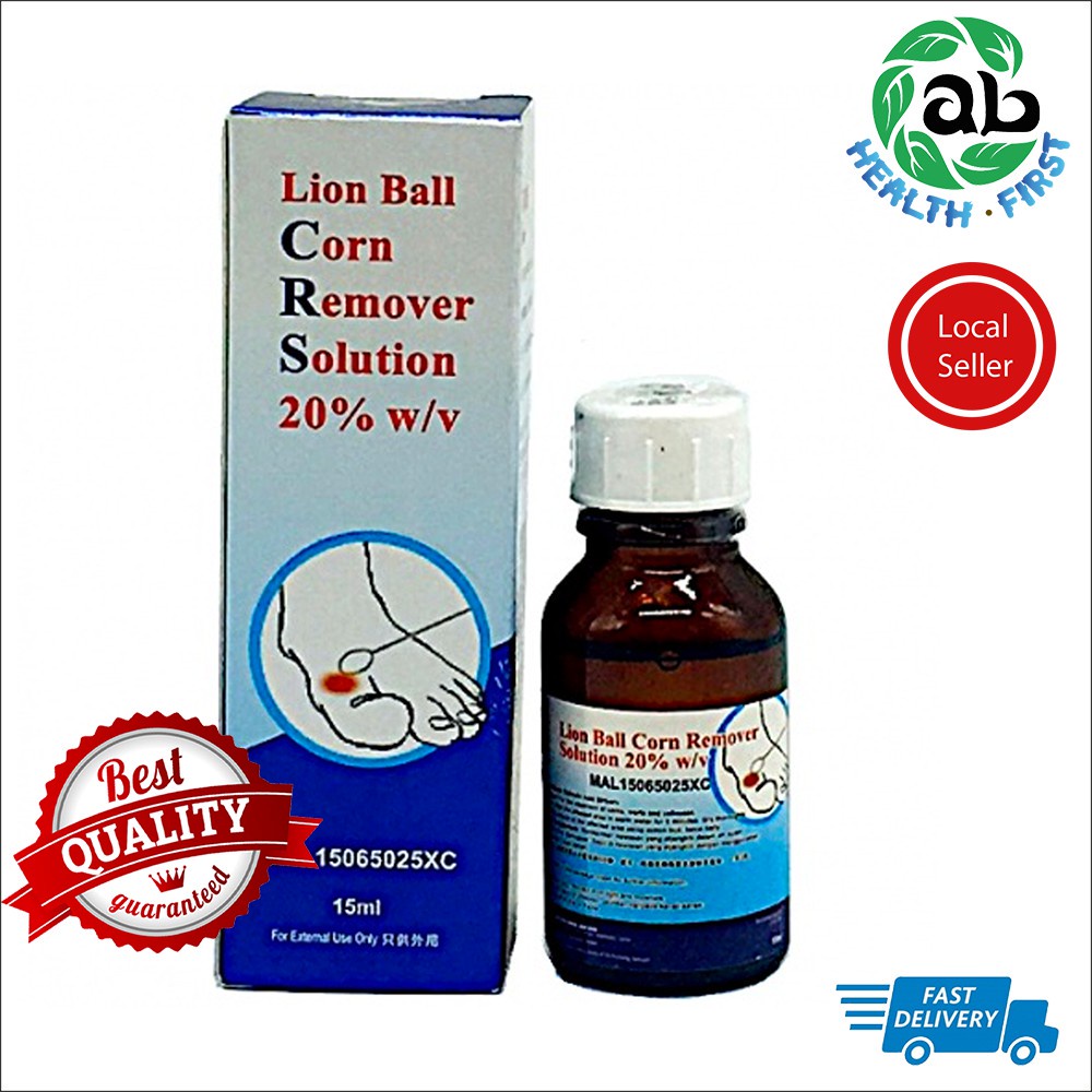 LION BALL CORN REMOVER SOLUTION 20 W/V (WARTS, CORNS & CALLUSES) 15ML