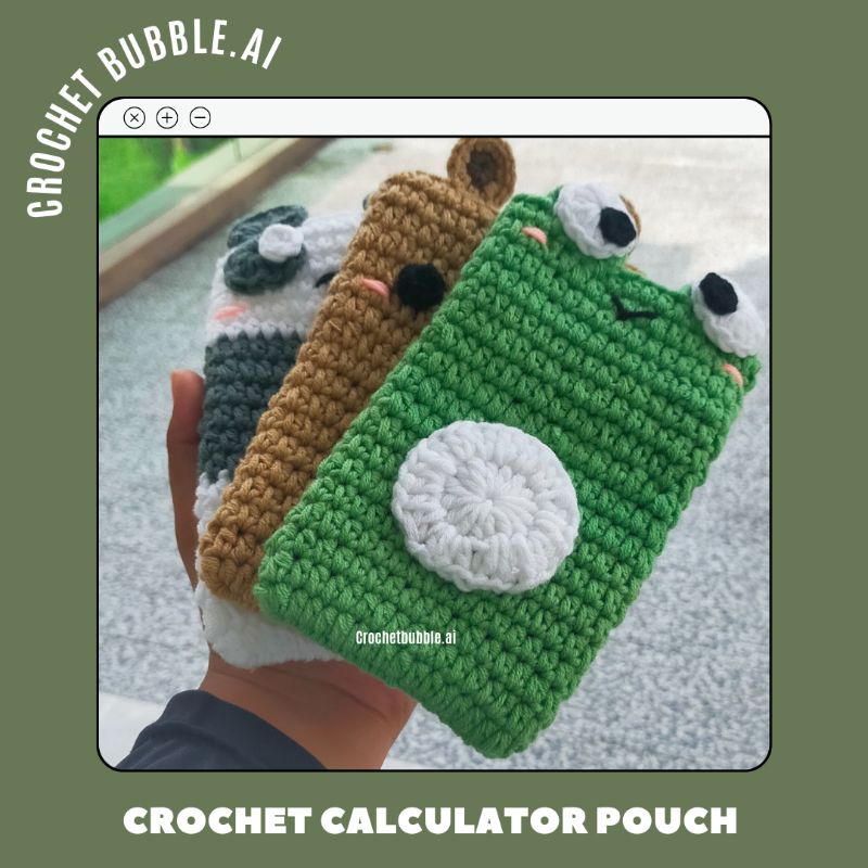 crochet calculator pouch (costom order)(100 handmade) Shopee Malaysia