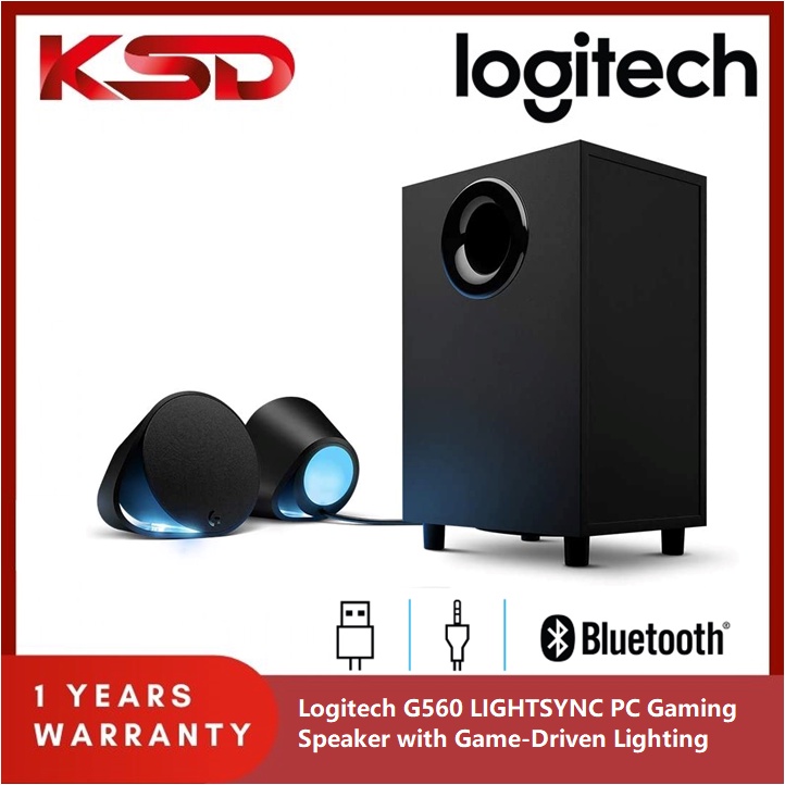 Logitech G560 Gaming Desktop PC Speakers, with Lightsync RGB Lighting