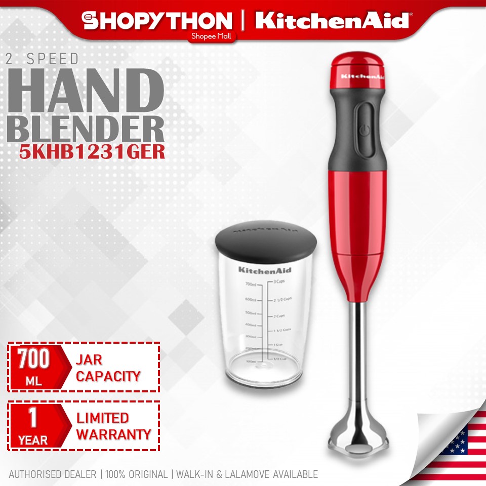 KITCHENAID 2 Speed Hand Blender 5KHB1231GER Empire Red (0.7L/180W