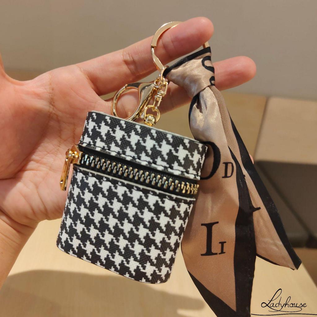 LDD-Women Stylish Coin Purse Keychain Small Wallet Wireless Bluetooth Headphone Pouch Earbuds Storage Pouch Portable Change Bag