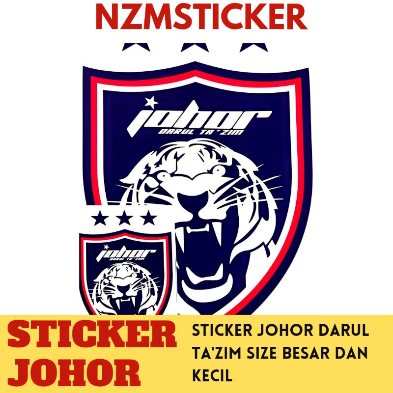 sticker bolah sepak Johor size besar size kecil Shopee Malaysia
