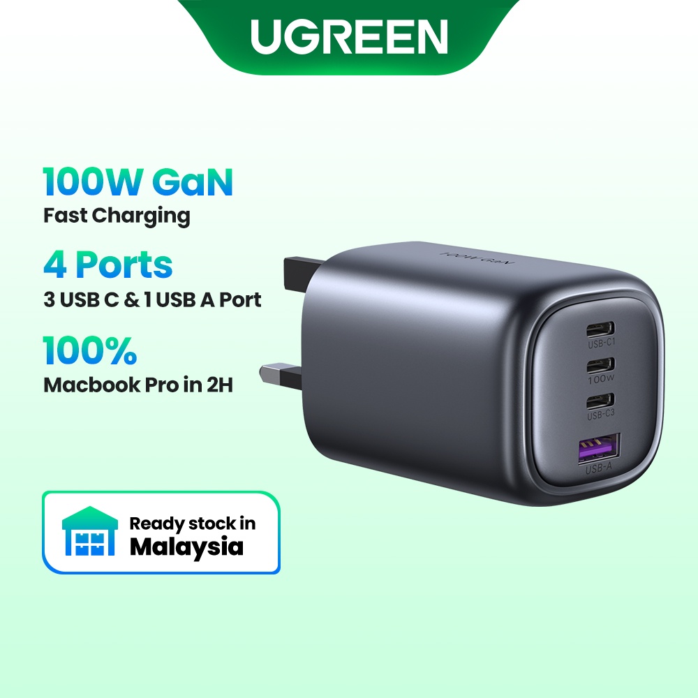 UGREEN USB Charger 100W GaN Charger for Macbook tablet Fast Charging