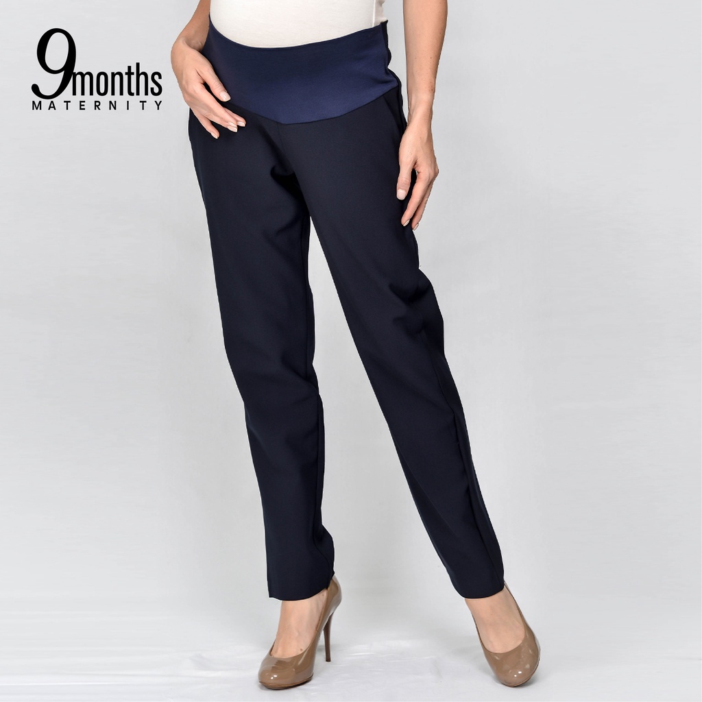 9months Maternity Demi Panel Straight Leg Pants | Seluar Mengandung | Seluar Pregnant | Seluar Mengandung Muslimah