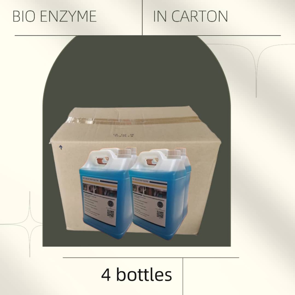Bio Grease Trap Enzyme (4 BOTTLES IN ONE CARTON) 5L Eco Bio Degreaser