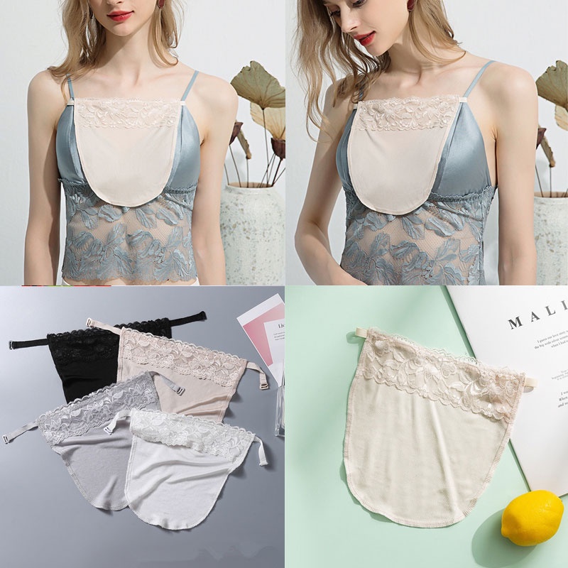 One Piece Lace Chest Bust Cover Underwear Anti-smearing Tube Top V-neck ...