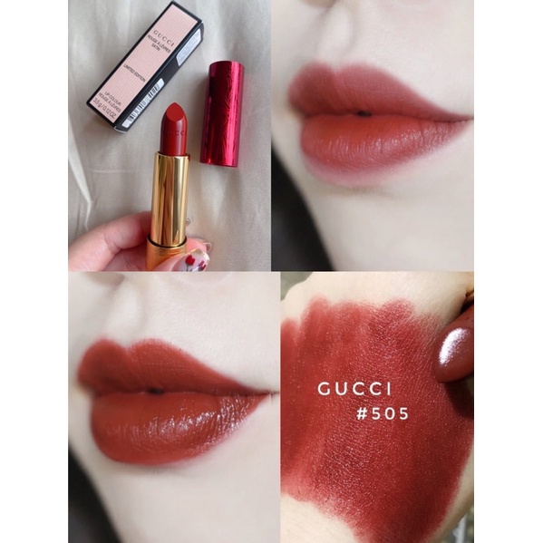 Gucci Satin Lipstick (LIMITED EDITION) in 505 Janet Rust | Shopee Malaysia