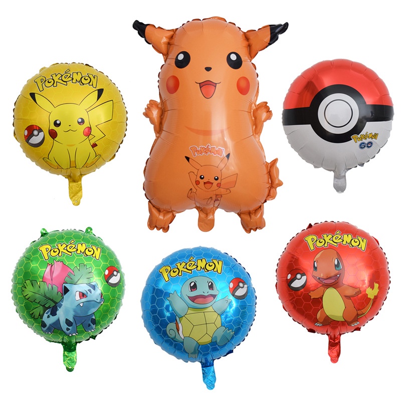 Pokermon Go Pikachu Charmander Squirtle Ivasaur Fun Theme Event Happy  Birthday Party Aluminium Foil Balloon Gift | Shopee Malaysia