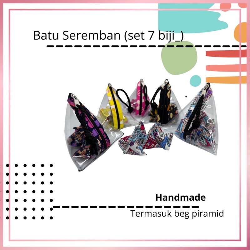 Batu Seremban set 7 biji (include pyramid pouch) | Shopee Malaysia