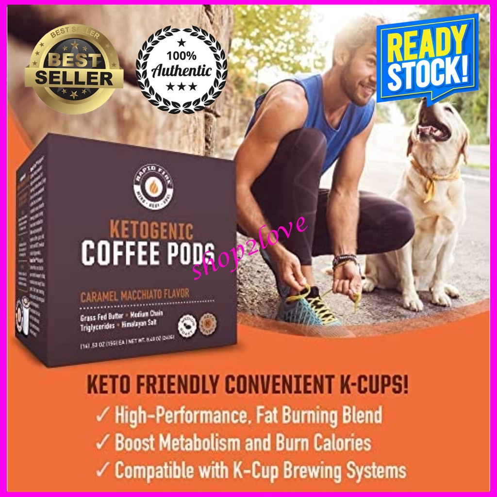 RapidFire Caramel Macchiato Ketogenic High Performance Keto Coffee 16's