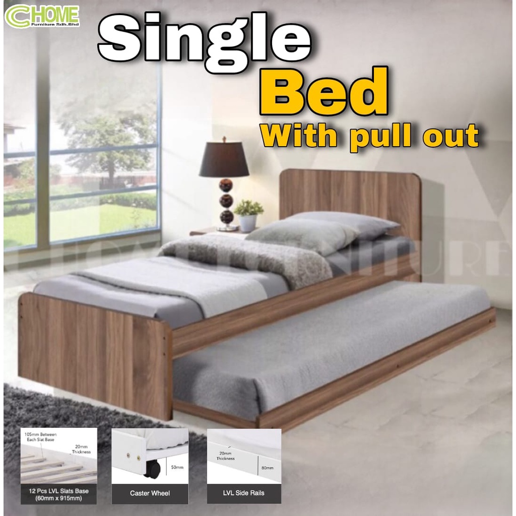 C HOME Single Bed Frame / Katil Single / Single Bed/ Katil Single Pull ...