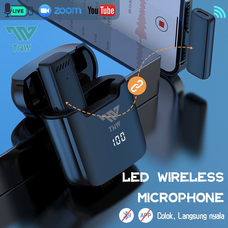 Tnwa8 Wireless Microphone YouTuber Microphone Wireless Microphone Clip