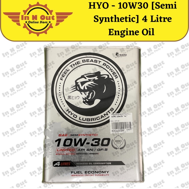 HYO 10W30 4L [Semi Synthetic] Engine Lubricant Oil [API SN/GF5