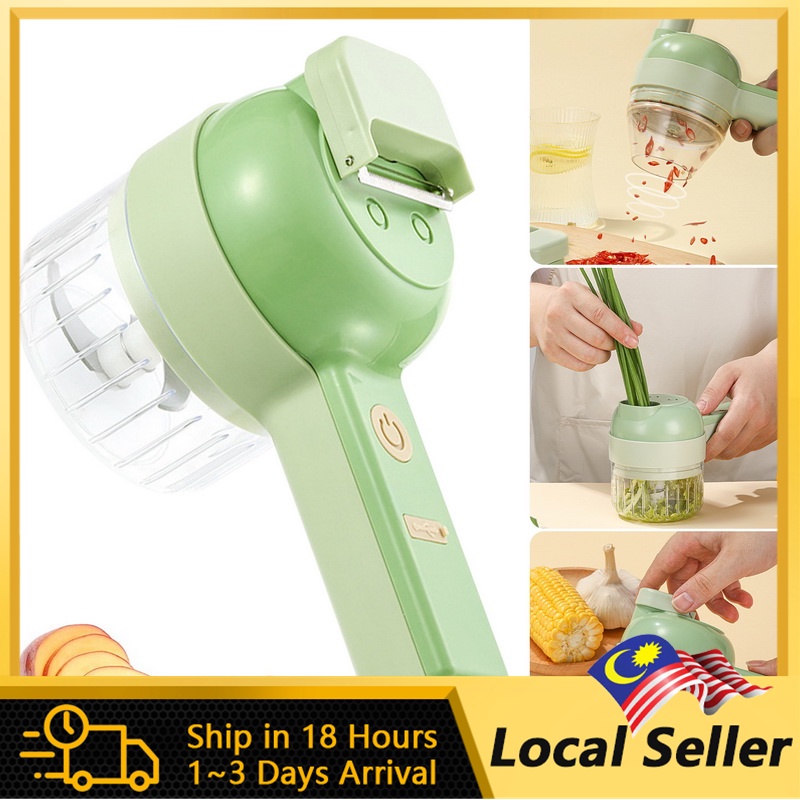 Handheld Electric Vegetable Crusher 4 In 1 Durable Chili Vegetable