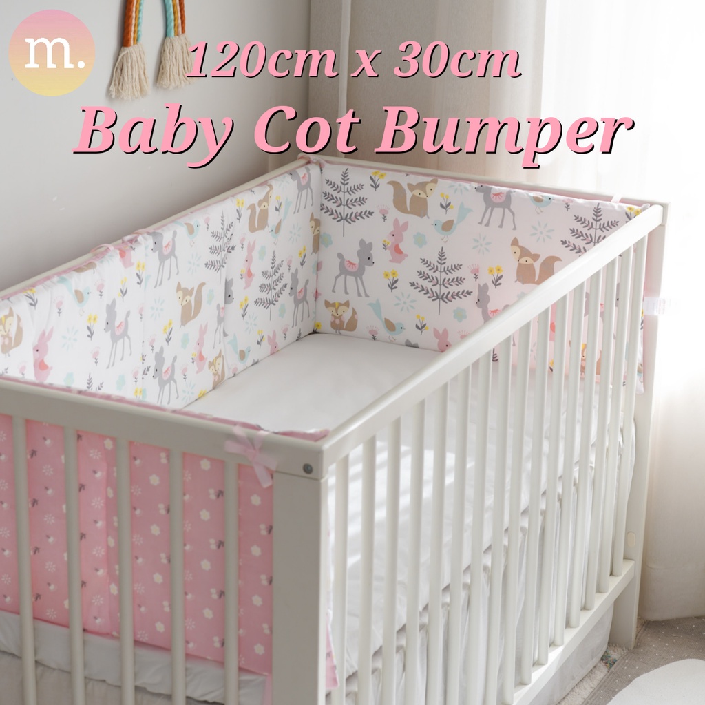 Premium Quality 100% Cotton Baby Cot Bumper 120cm x 30cm Colorful Design Baby Cot Bedding Set 婴儿床防撞挡布软包