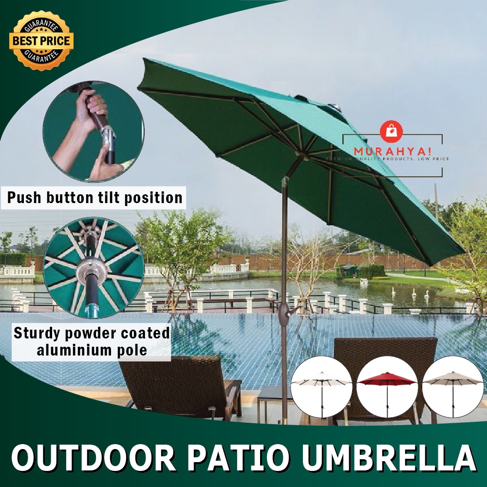 Garden Umbrella Outdoor parasol payung taman Payung meja makan besar Patio Big Umbrella large Beach Payung Lipat Besar