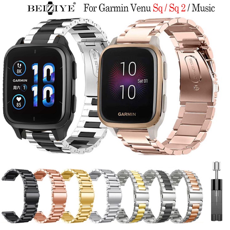Garmin Venu SQ 2 Strap Metal Stainless Steel Watch Band Strap For
