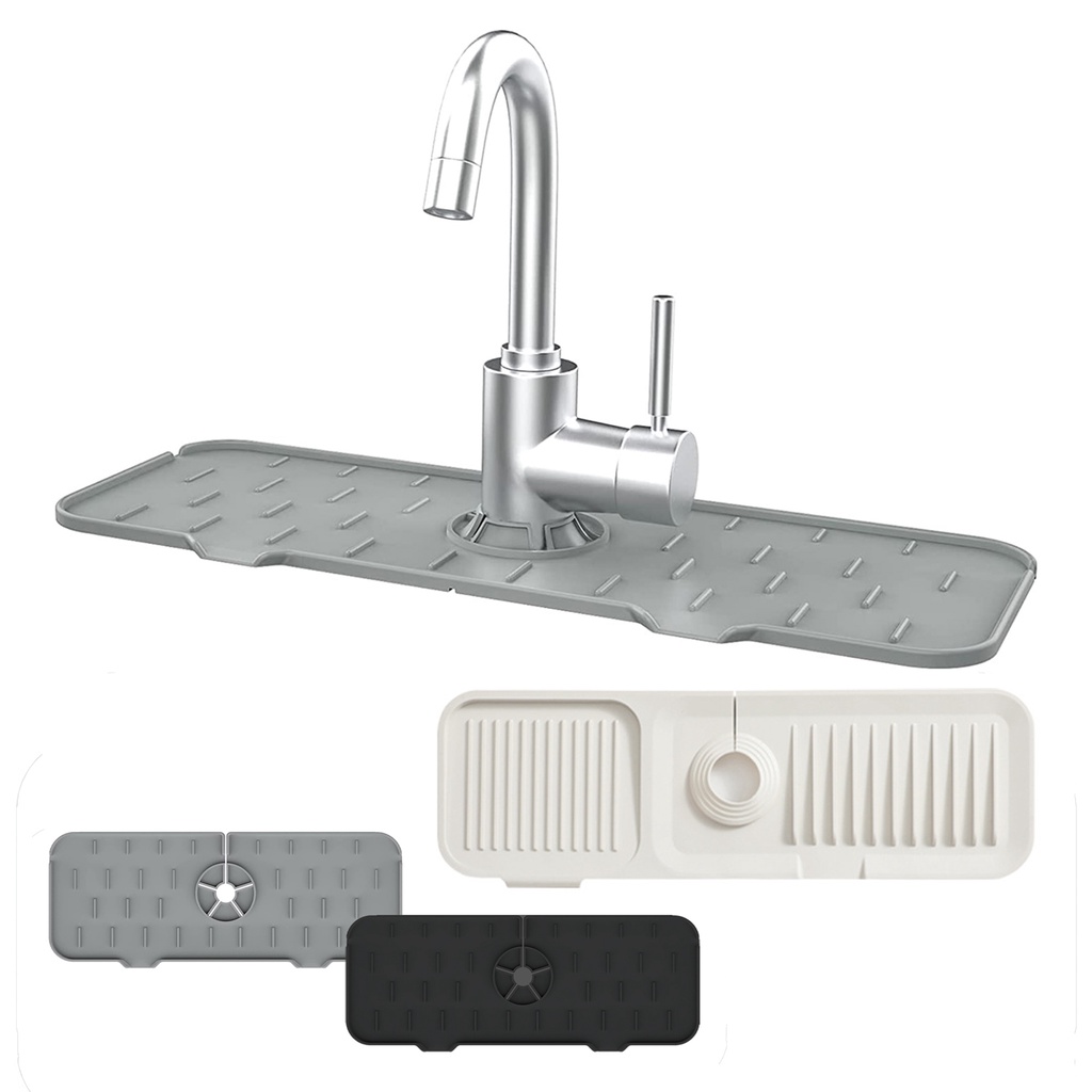 Kitchen Sink Splash Guard, Silicone Faucet Splash Water Catcher, Silicone Faucet Handle Drip