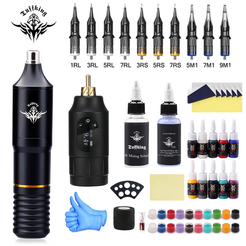 moke Tattoo Equipment Tuffking Machine Set Full Tool Pen Wireless Motor